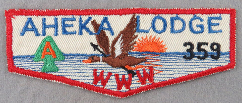 OA Aheka Lodge 359 F1 First Flap Rated # 10 Issued 1950s NJ