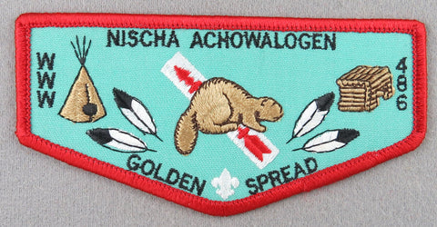 OA Nischa Achowalogen Lodge 486 F1 First Flap Rated # 1 Issued 1987 TX