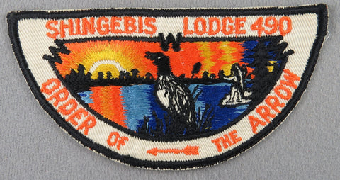 OA Shingebis Lodge 490 F1a First Flap Rated # 3 Issued 1950s MA