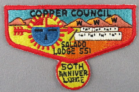 OA Salado Lodge 551 S1 First Flap Rated # 6 Issued 1961 AZ