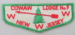 OA Cowaw Lodge 9 F2a Flap Rated # 5 Issued 1957 NJ