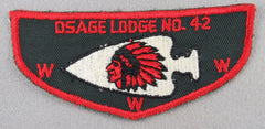 OA Osage Lodge 42 F1a First Flap Rated # 3 Issued 1950s MO