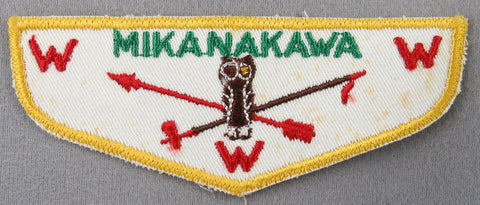 OA Mikanakawa Lodge 101 F2c First Flap Rated # 4 Issued 1953 TX