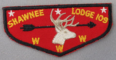 OA Shawnee Lodge 109 F1b First Flap Rated # 4 Issued 1960s OH