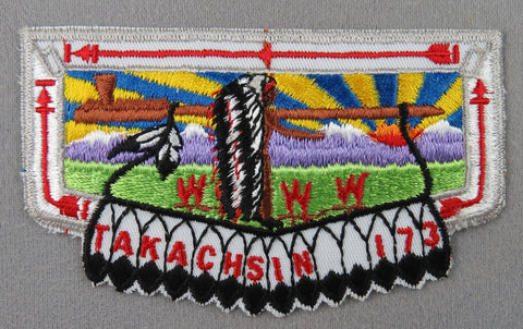 OA Takachsin Lodge 173 F1 First Flap Rated # 2 Issued 1973 IN