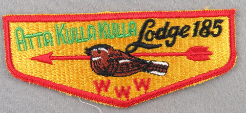 OA Atta Kulla Kulla Lodge 185 S1a First Flap Rated # 3 Issued  SC