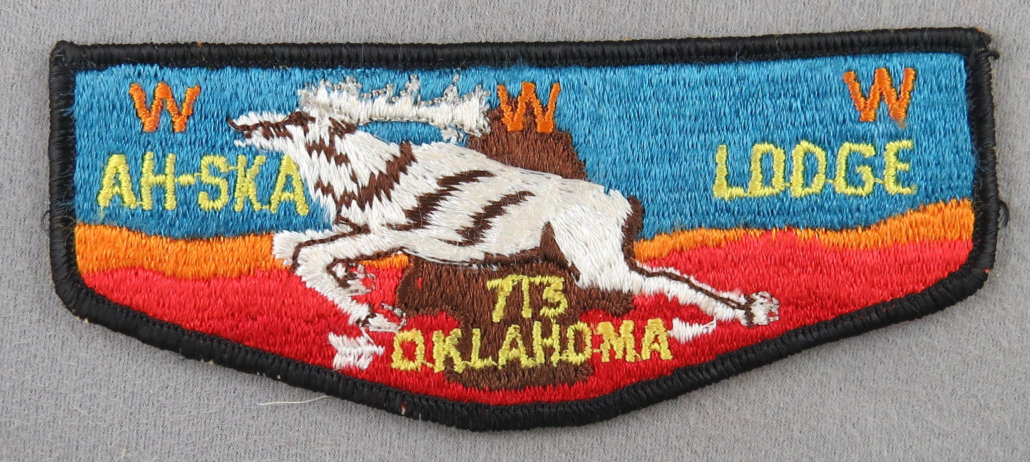 OA Ah-Ska Lodge 213 S1a First Flap Rated # 6 Issued 1969 OK Dave Thoma |  smart-scout-patches