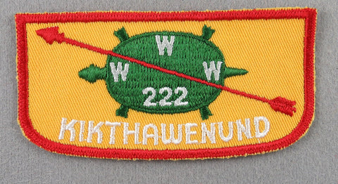 OA Kikthawenund Lodge 222 F1 First Flap Rated # 5 Issued 1950s IN