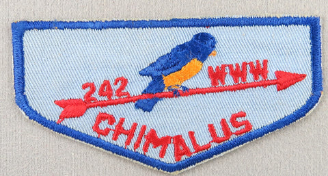OA Chimalus Lodge 242 F1a First Flap Rated # 3 Issued 1950s PA