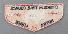 OA Kotso Lodge 330 F1 First Flap Rated # 9 Issued 1958 TX