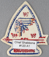 Chief Shabbona Lodge 120 A1 Issue Illinois