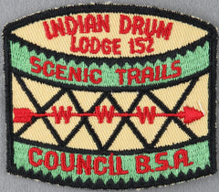 Indian Drum Lodge 152 X2 Issue Michigan drum shape