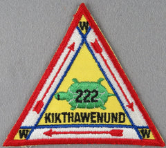 Kikthawenund Lodge 222 X1 Issue Indiana triangle