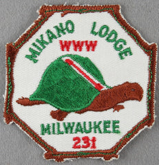 Mikano Lodge 231 X1 Issue Wisconsin octagon