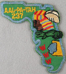 Aal-Ta-Pah Lodge 237 X3 Issue Florida florida shape